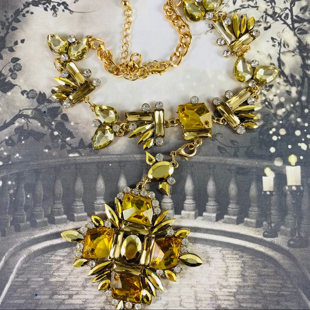 Sexy Gold Crystal Choker Gothic Cross Necklace - Picture 10 of 11